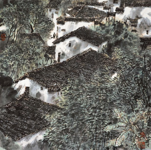 李小可 《皖南印象》  69×69cm  2014年作 