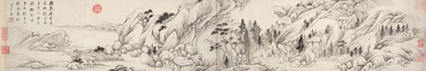 董其昌 《疏林茅屋图》