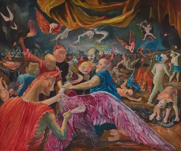 尹朝阳 狂想曲 1997年 布面 油画 75 × 90 cm