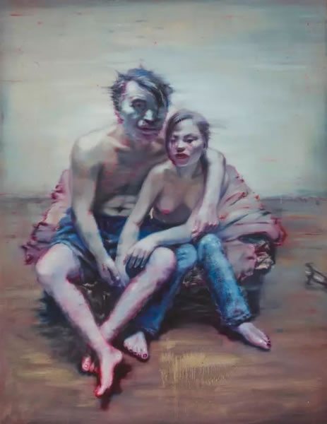 尹朝阳 伴侣 1999年 布面 油画 146 × 114 cm