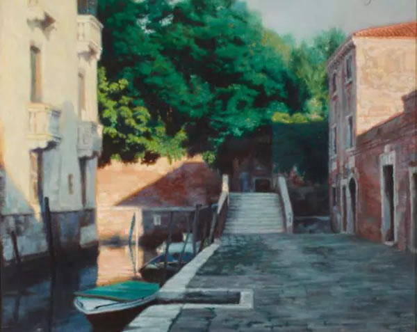 陈逸飞 威尼斯之晨 布面 油画 61 × 76 cm