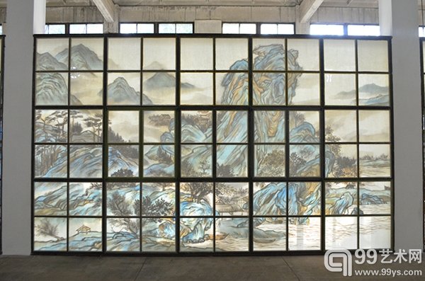 “背后的故事: 北京塑料三厂的秋山仙逸图” 作品全景图