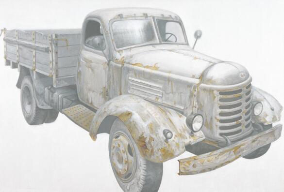 《记忆·解放卡车》93x136cm，丙烯，2013