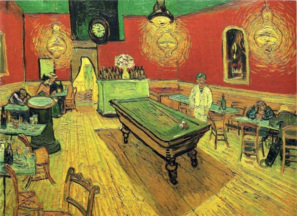 梵高作于1888年的画作《夜间的咖啡馆》,估价2亿美元
