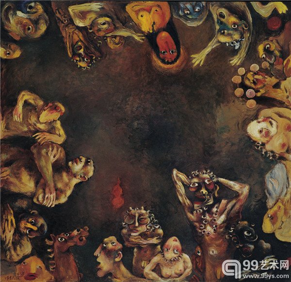  团  159x164cm 1987
