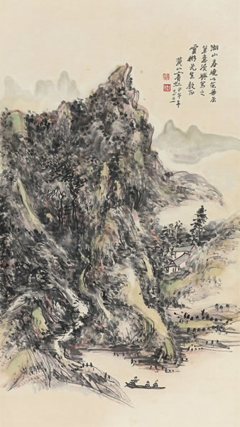 黄宾虹 湖山春晓图 