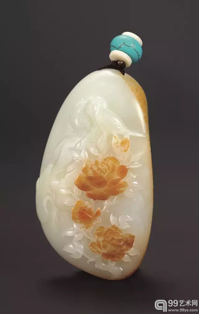 吴灶发 白玉雕花鸟佩 新疆和田籽玉 7.33 × 4 × 2.6 cm 123 g RMB:450,000-650,000