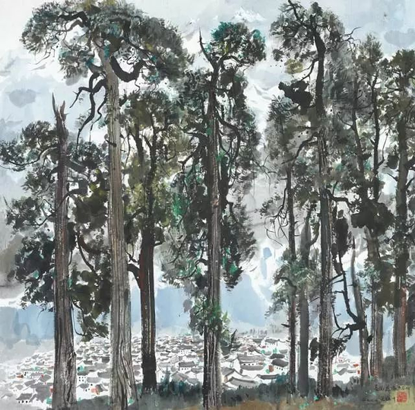 吴冠中 玉龙山