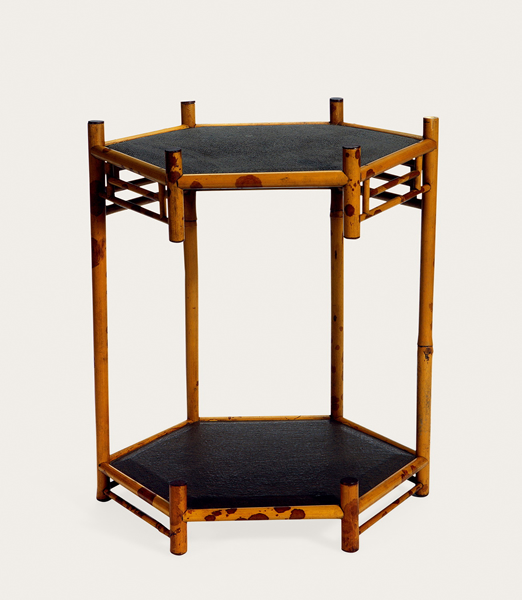 清中晚期 湘妃竹茶棚 31.5×31.5×36.3cm RMB:45,000-65,000