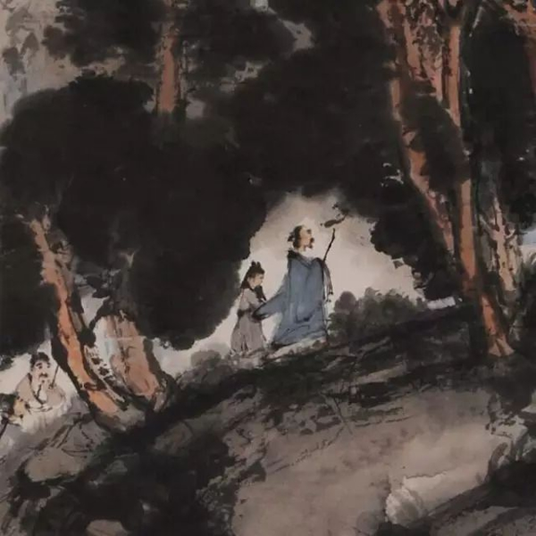 傅抱石 夏山雨后图