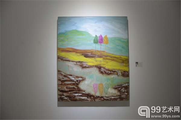刘林魁 《绿紫黄》画布油彩 110X120cm 2014