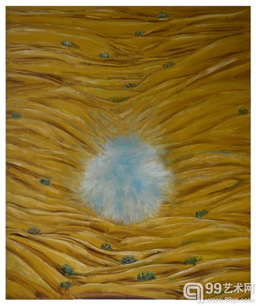 刘林魁 《沙漠之泉》110X120cm 画布油彩