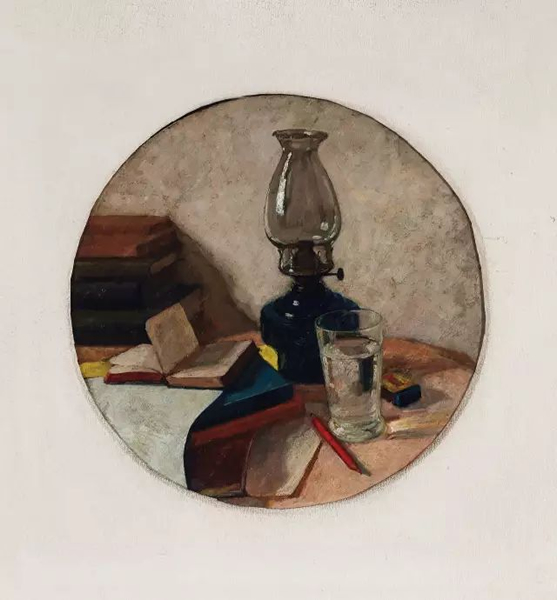 孙宗慰 岁月的记忆   1944年   木板 油画 直径 45 cm 