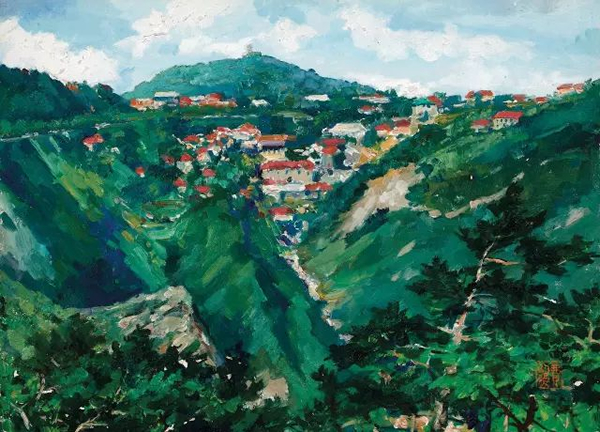 费以复 庐山牯岭  1976年  布面 油画 26.4 × 36.4 cm