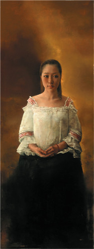 徐明《金秋时节》157x59cm 布面油画 2012