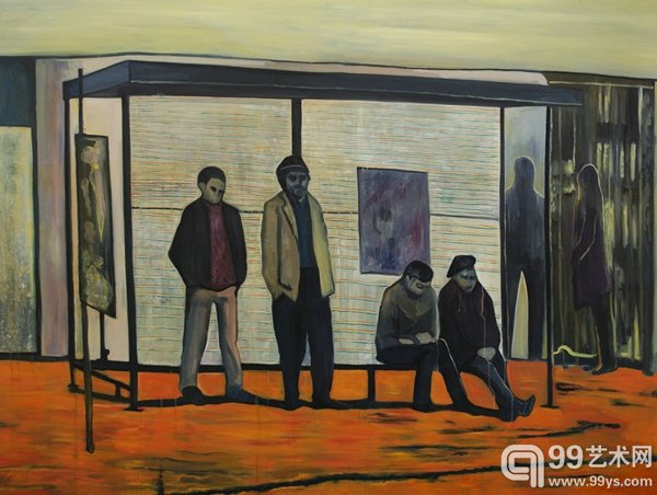 《临时港湾》200x150cm布面油画2009-2015