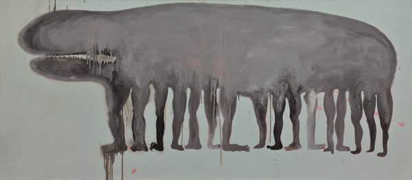 无题，2009，布面油彩，180x80cm