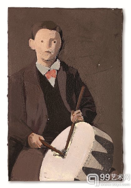 乐手+No.6+20X30CM+布面油画+2014