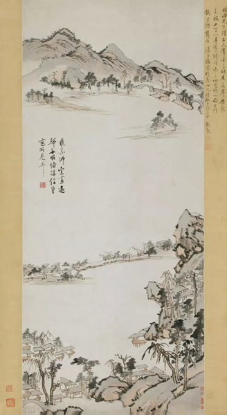 邹之麟 湖山览胜图