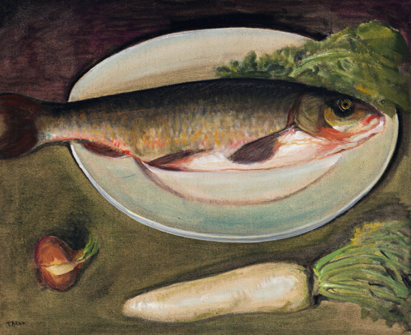 李铁夫 蔬菜和胖头鱼 1947年 布面油画 60.5×73cm RMB 1,000,000-1,500,000李铁夫 蔬菜和胖头鱼 1947年 布面油画 60.5×73cm RMB 1,000,000-1,500,000