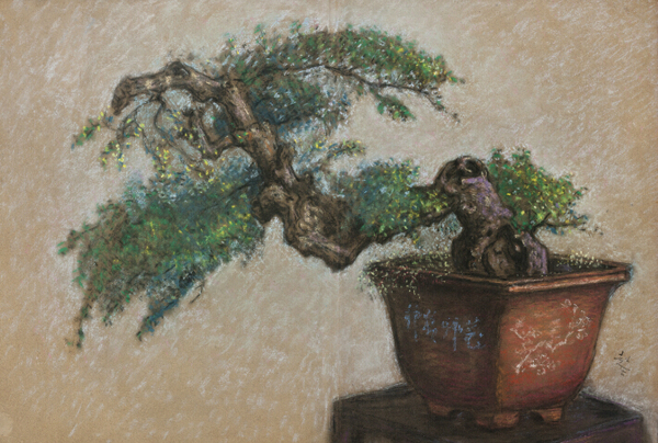 李超士 盆景 1960年代 纸本粉彩 43×63cm RMB 450,000-650,000