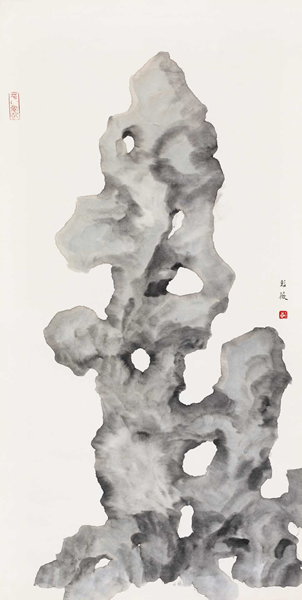 彭薇 遗石纸本水墨 128×70cm RMB 60,000-80,000