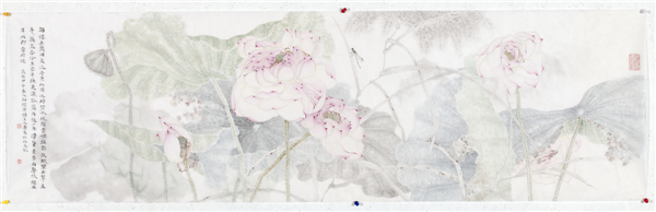 《冰魂玉洁》 李寿友 纸本 45x150cm 2014