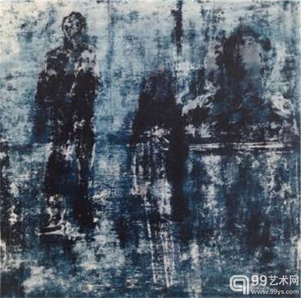 《沟通系列二》罗仕鹏  纸本 18x18cm  2014 