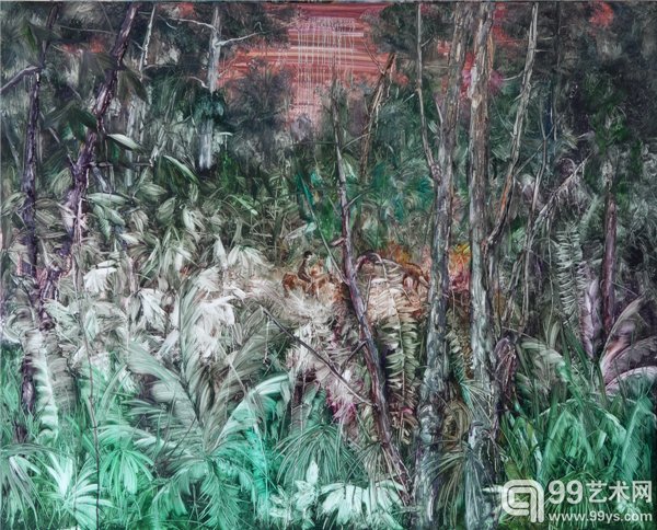 刘伟涛《失乐园--夜巡》 布面油画  780X210cm  2015年