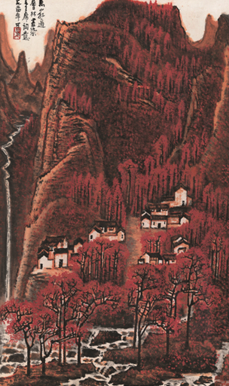 李可染 万山红遍 镜心 设色纸本 1964年作 75.5 × 45.5 cm 成交价:RMB 184,000,000