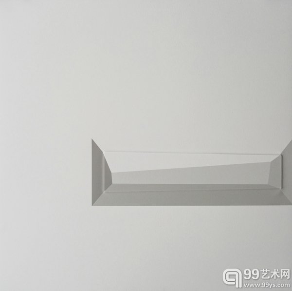 获奖作品：陈思含《灰#109》 综合材料 60x60cm 2015