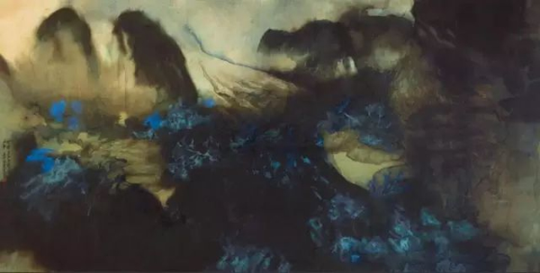 匡时2009秋拍 张大千1965年作品《瑞士雪山》