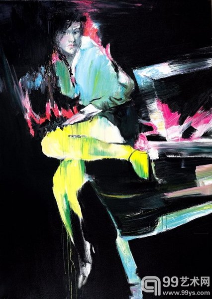 《模糊的光芒之二》，100x140cm，布面丙烯，2014