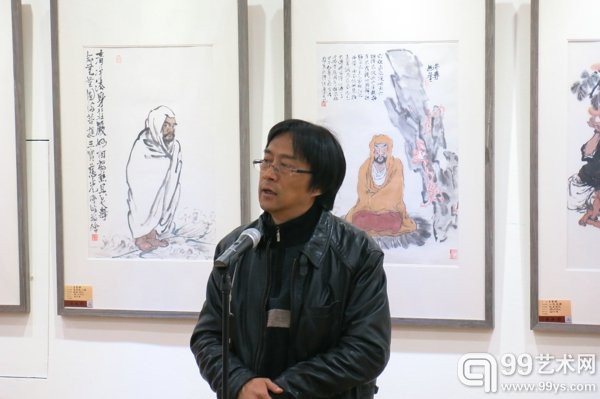河南省美术家协会副主席，河南省书画院副院长，本次展览参展画家李明先生致辞
