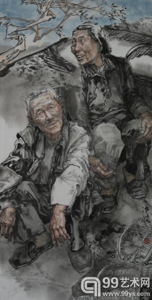 袁汝波 晚晴137x68 2015年