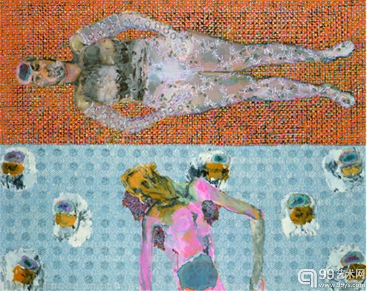 艺术家：郑毅强 作 品：增厚性动作10 150cm×190cm布面油画 2008