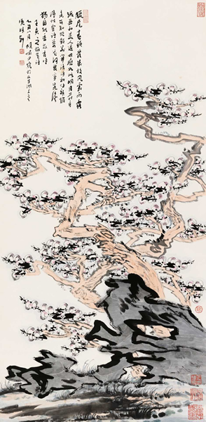 陆俨少(1909-1993) 寒梅争春