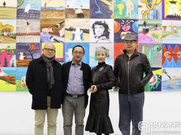 从左至右:艺术家艾松、策展人杜曦云、艺琅国际创始人谢蓉、泰达当代艺术博物馆投资人马惠东