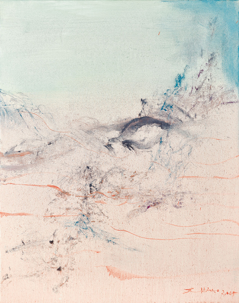 赵无极《情意如烟》2005油彩 画布 92 x 73 cm 预估价HK$3,800,000-HK$5,500,000