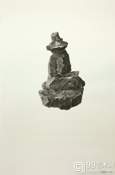 石博文-《首阳之塔》-56x38cm-纸本水墨-2015