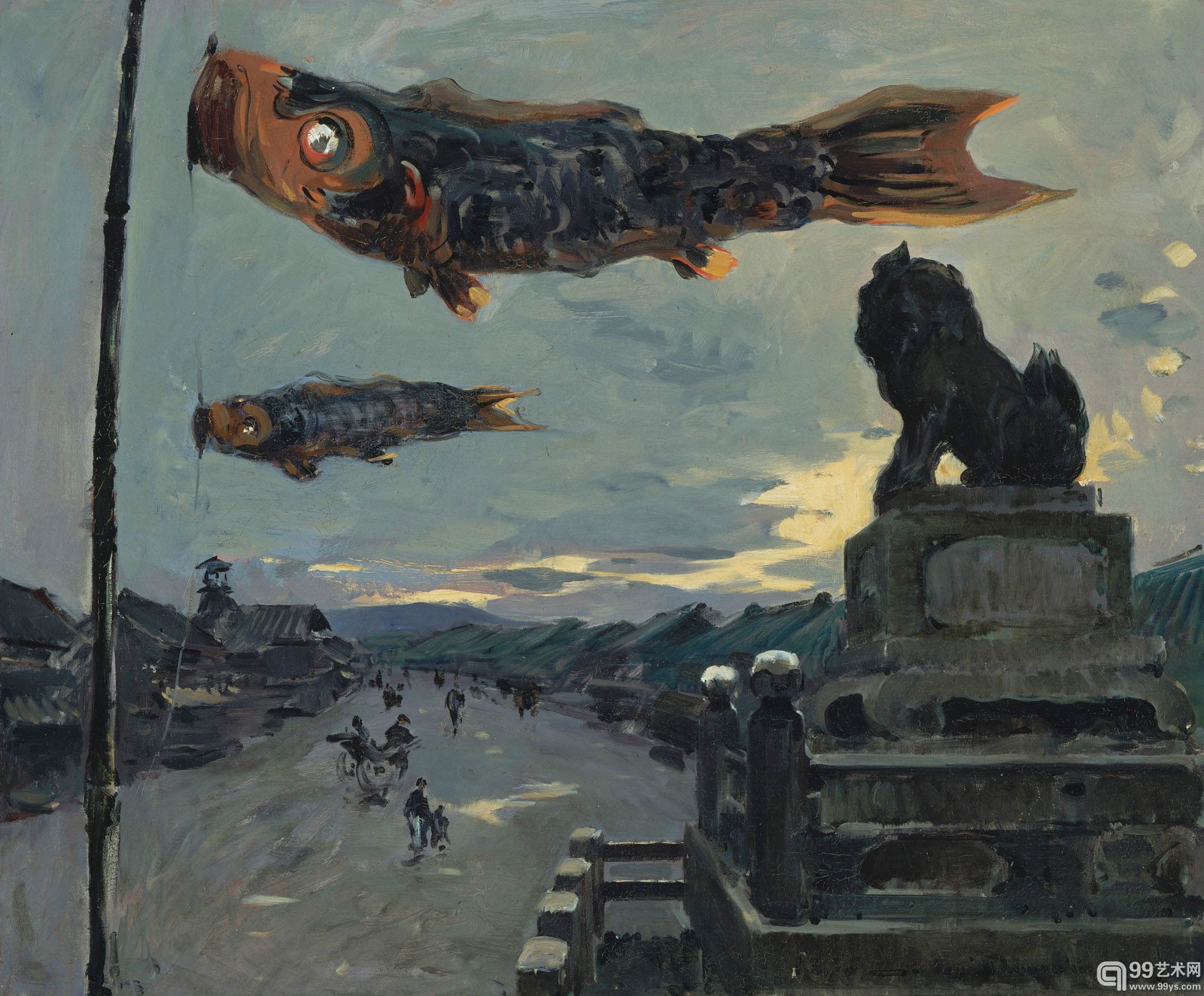 Louis Dumoulin《京都的鲤鱼旗》(1888 )