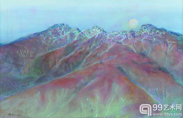 胡悌麟《逝去的火山》油画  100×65cm  1990