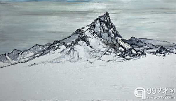 刘兆武《长白之路》油画 90x160cm 2014