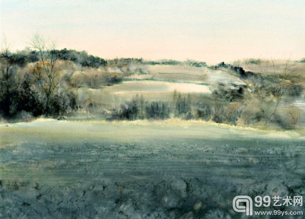 王辉宇《乡愁》水彩  55×75  2014