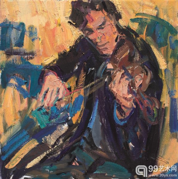 魔鬼的颤音 09 布面油画50 x 50 cm 2015年