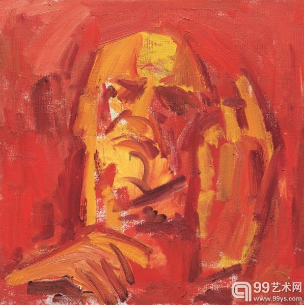 魔鬼的颤音13 布面油画 50 x 50 cm 2015年