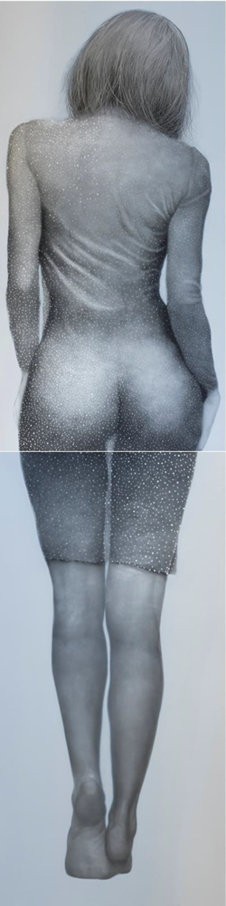 女人 A woman  2015   oil on aluminum   488 x 122 cm