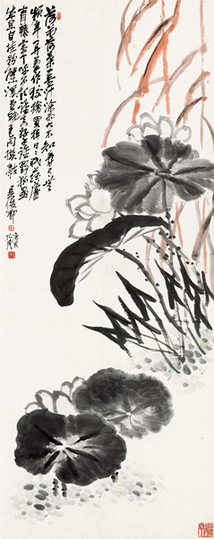 吴昌硕（1844-1927）   破荷图