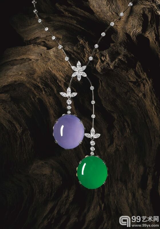Lot 247_Alessio Boschi Icy Lavender Jadeite and Jad…& Necklace