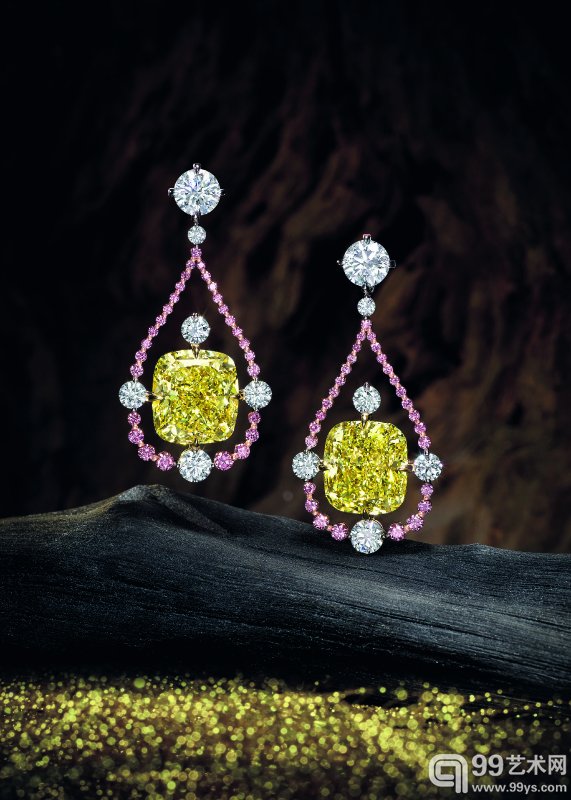 Lot 284_Nirav Modi Yellow Diamond Earrings